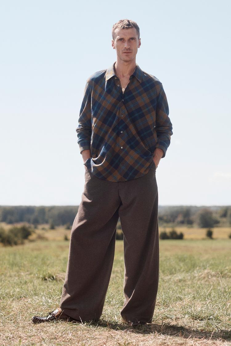 Brown Check Shirt - AM890