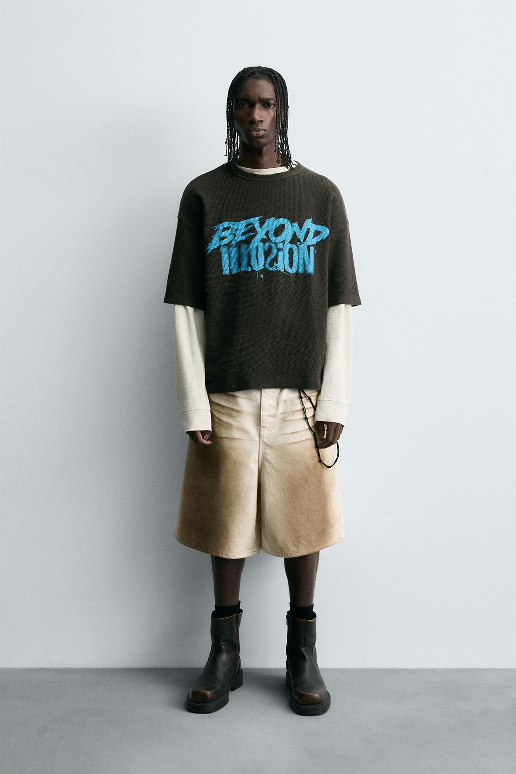 Dark Brown Graphic Shirt - AM894